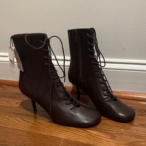 Zara Dark Brown Ankle Boots